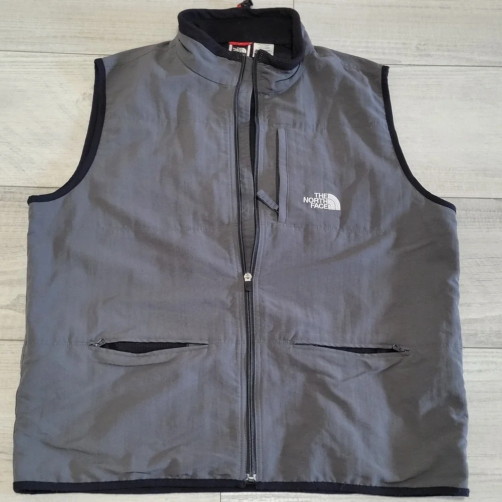 🌲Vintage The North Face Vest Mens L Grey Utility Tech Windbreaker Y2K Gorpcore